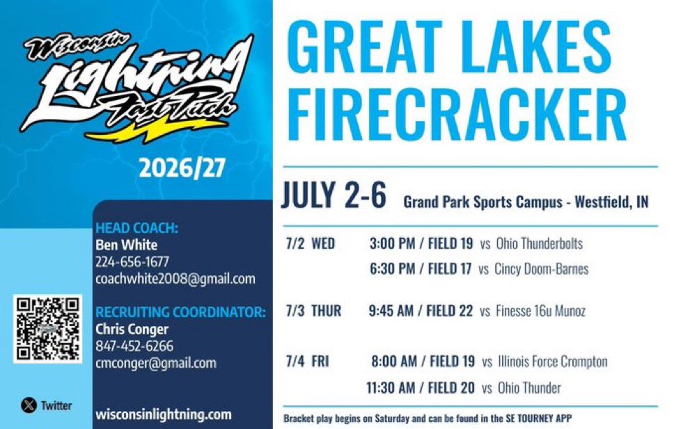 Kara Knop (@karaknop2027) on Twitter photo I am looking forward to spending the 4th of July playing softball at the Firecracker & being with family and friends. 🧨⚡️🩵
Here’s my schedule. <a href="/wilightning08/">Wisconsin Lightning 2008</a> <a href="/WI_LightningSB/">WI Lightning SB</a> <a href="/09_WIlightning/">Wisconsin Lightning 09</a> <a href="/lightning_2025/">WI Lightning 2025</a> <a href="/HarvardD50/">Harvard CUSD 50</a> I am looking forward to spending the 4th of July playing softball at the Firecracker & being with family and friends. 🧨⚡️🩵
Here’s my schedule. <a href="/wilightning08/">Wisconsin Lightning 2008</a> <a href="/WI_LightningSB/">WI Lightning SB</a> <a href="/09_WIlightning/">Wisconsin Lightning 09</a> <a href="/lightning_2025/">WI Lightning 2025</a> <a href="/HarvardD50/">Harvard CUSD 50</a>