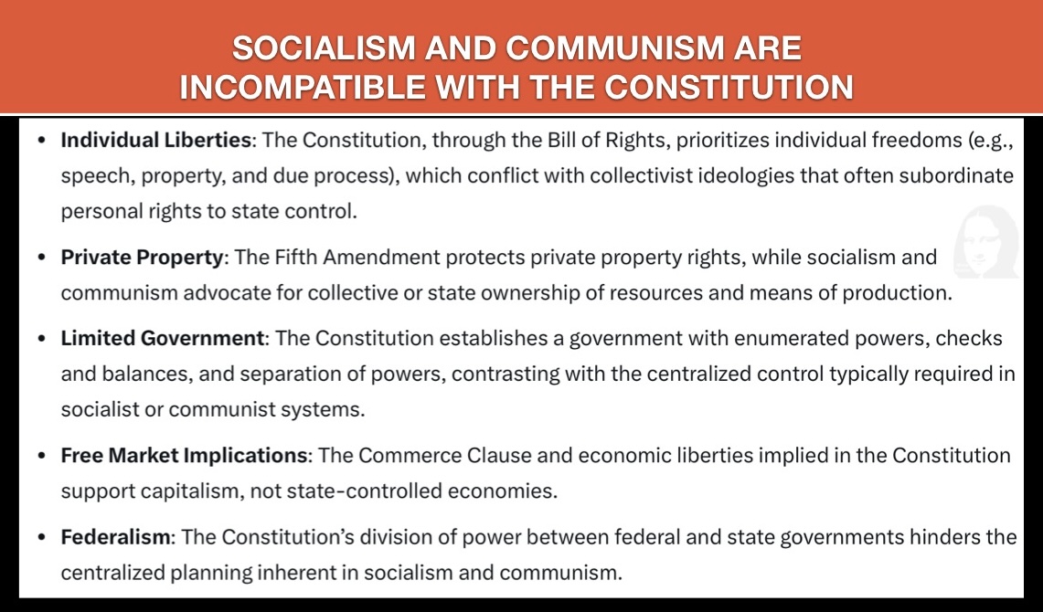 Mamdani, Sanders, AOC, and the rest of the neo-socialists/communists of this country are working against our country’s foundations.