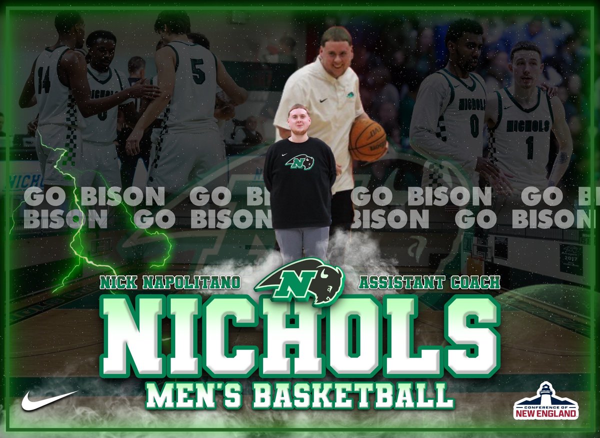 I want to sincerely thank Coach Martelli and @bryanthoops for an unforgettable year. I am excited to announce that I will be joining the coaching staff at Nichols College.. I am excited to hit the ground running and get back to my 5th straight NCAA Tournament! Go Bison! 🦬 🏀