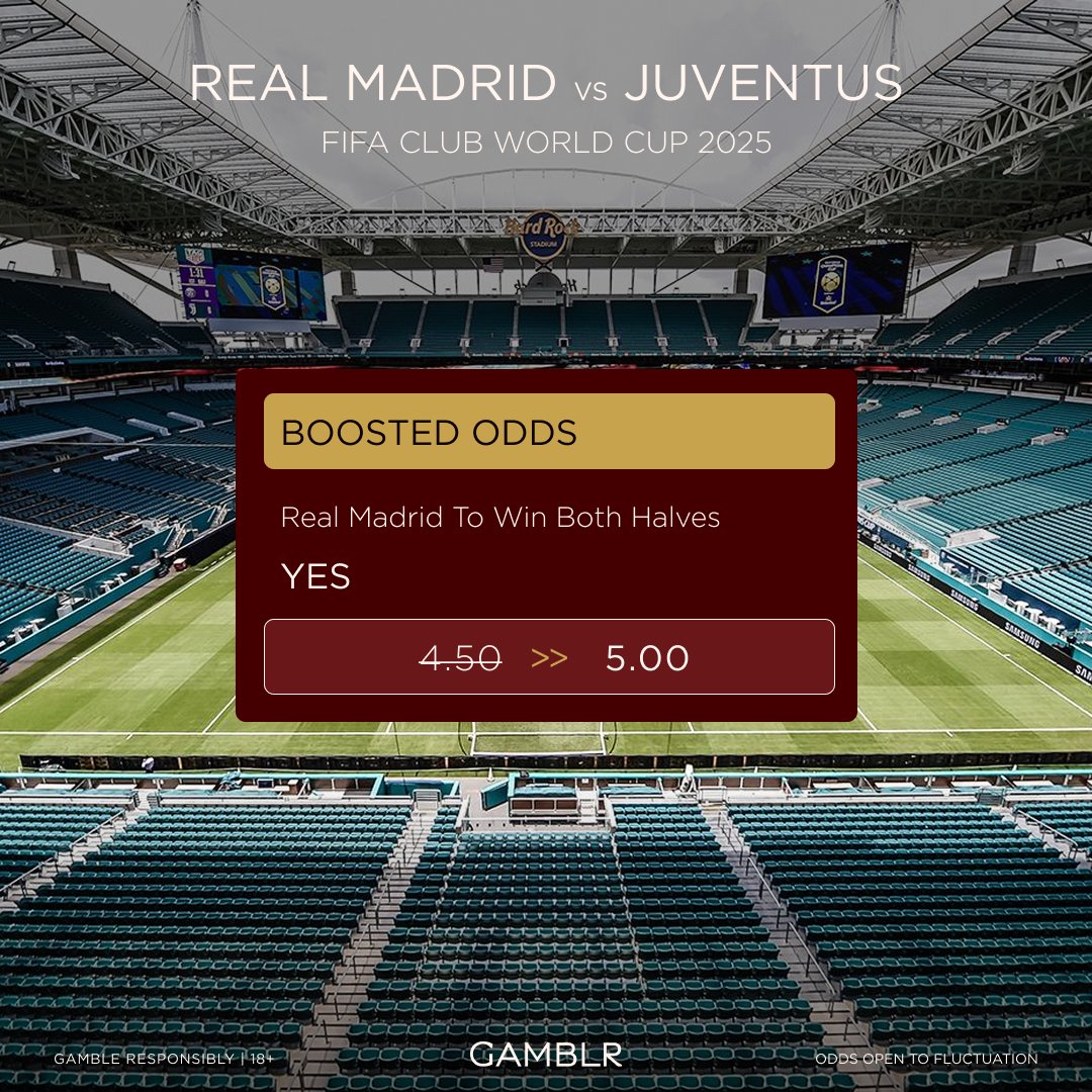Will Real Madrid win both halves against Juventus and progress to the next round of the #FIFACWC? ⚽️

Bet with your Crypto now on Gamblr. 👇
go.gamblr.io/RealMadridvJuv…