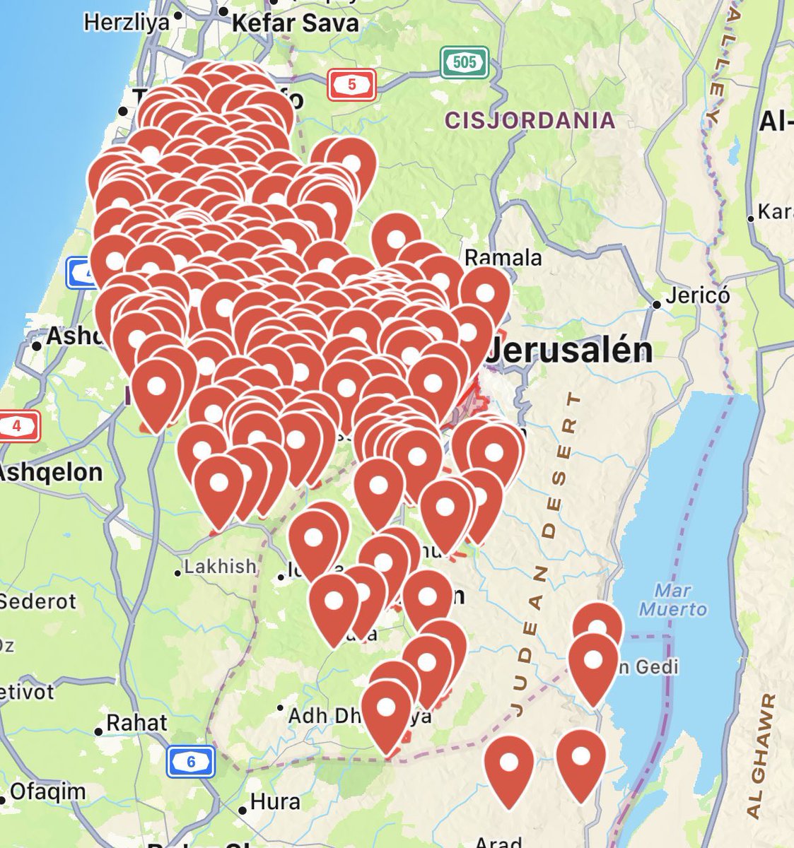 🚨HACE UNOS MOMENTOS: Soñaron las alarmas en Jerusalén y varios poblados del centro y el sur de Israel por un misil disparado por los terroristas huties desde Yemen.