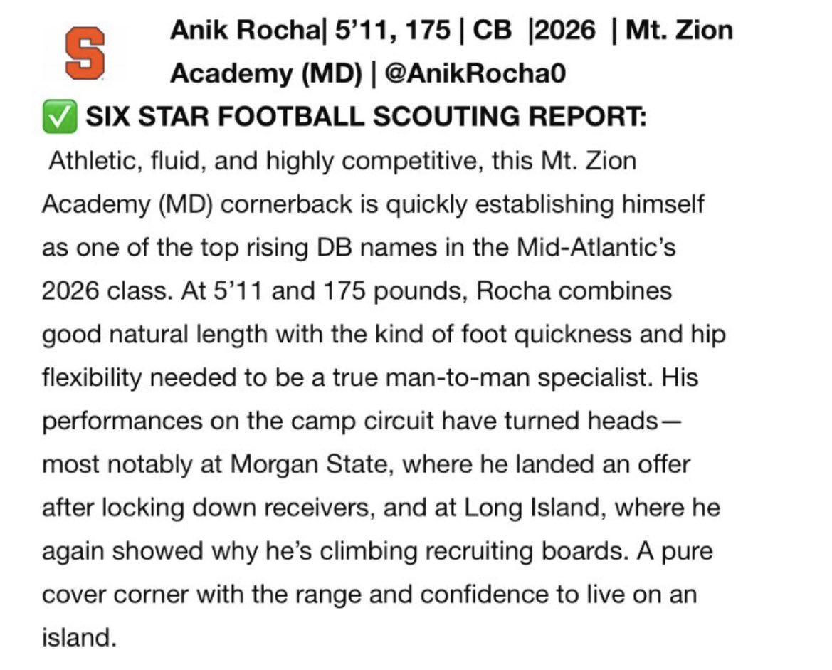 AnikRocha0's tweet image. Appreciate it!📈 @sixstarfootball
@mzpafootball @CoachStaySharp @Coach_Stork @JordanDavisHill