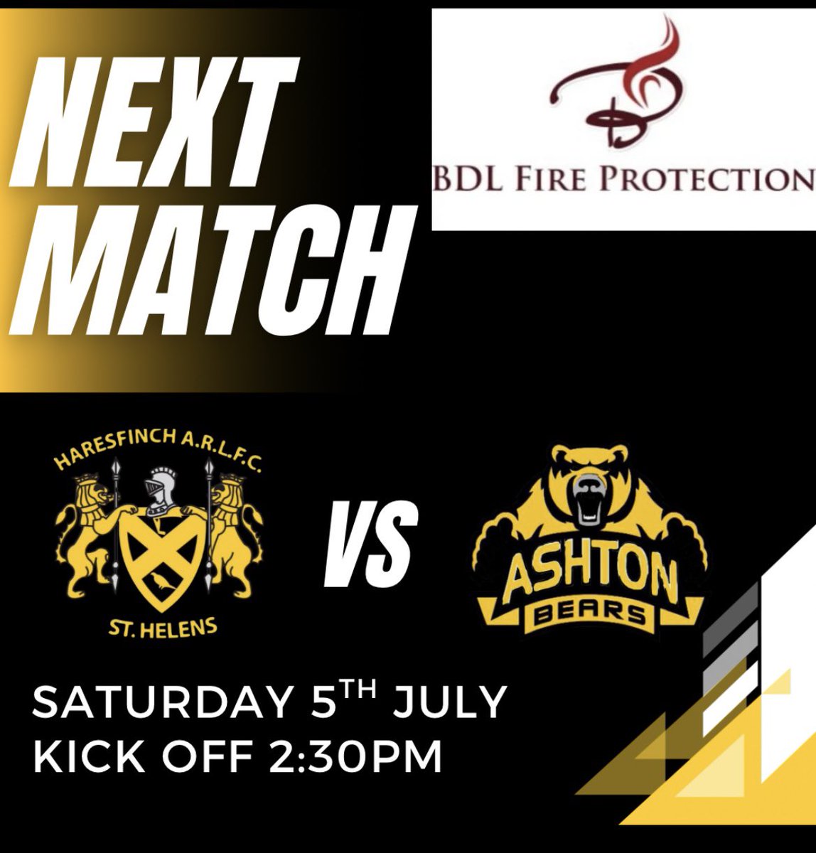 The lads are back in action this weekend after a few weeks off, as we welcome Ashton Bears to finch on Saturday 🏉 

Also many thanks to BDL Fire Protection who is the match sponsor for this game.