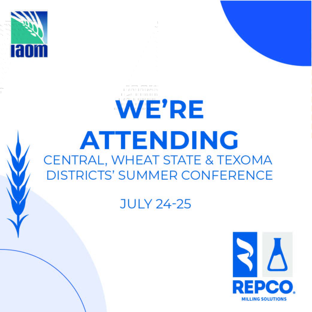 Catch us at the IAOM Central, Wheat State &amp;TEXOMA District's summer conference on July 24-25! 🌾 It's a fantastic opportunity to connect, learn, and share insights with industry leaders.

 #IAOM #milling #forgoodnesssake