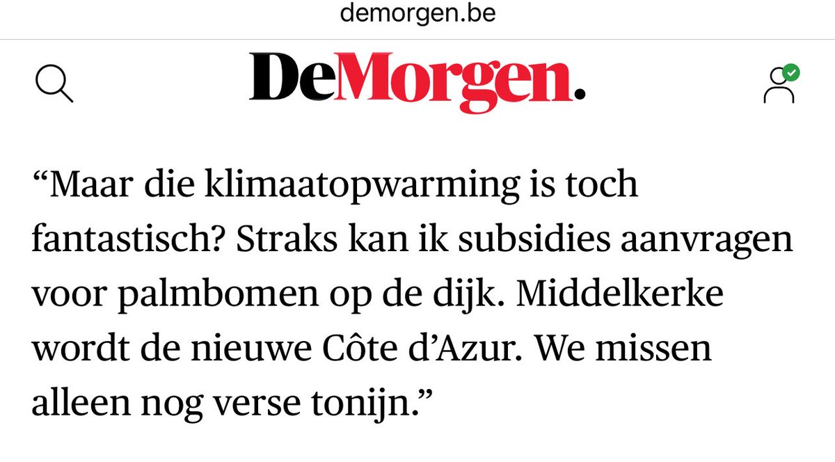 Jan Wostyn (@janwostyn) on Twitter photo Ach <a href="/JMDedecker/">Jean Marie Dedecker</a> toch: een goede gezondheid is u van harte gewenst, maar op je 73ste dreig je een karikatuur van jezelf te worden met dit soort nonsense en inconsistenties.
Heel je leven “gestreden” voor een afslanking van de staat, maar nu wel graag subsidies voor palmbomen… Ach <a href="/JMDedecker/">Jean Marie Dedecker</a> toch: een goede gezondheid is u van harte gewenst, maar op je 73ste dreig je een karikatuur van jezelf te worden met dit soort nonsense en inconsistenties.
Heel je leven “gestreden” voor een afslanking van de staat, maar nu wel graag subsidies voor palmbomen…