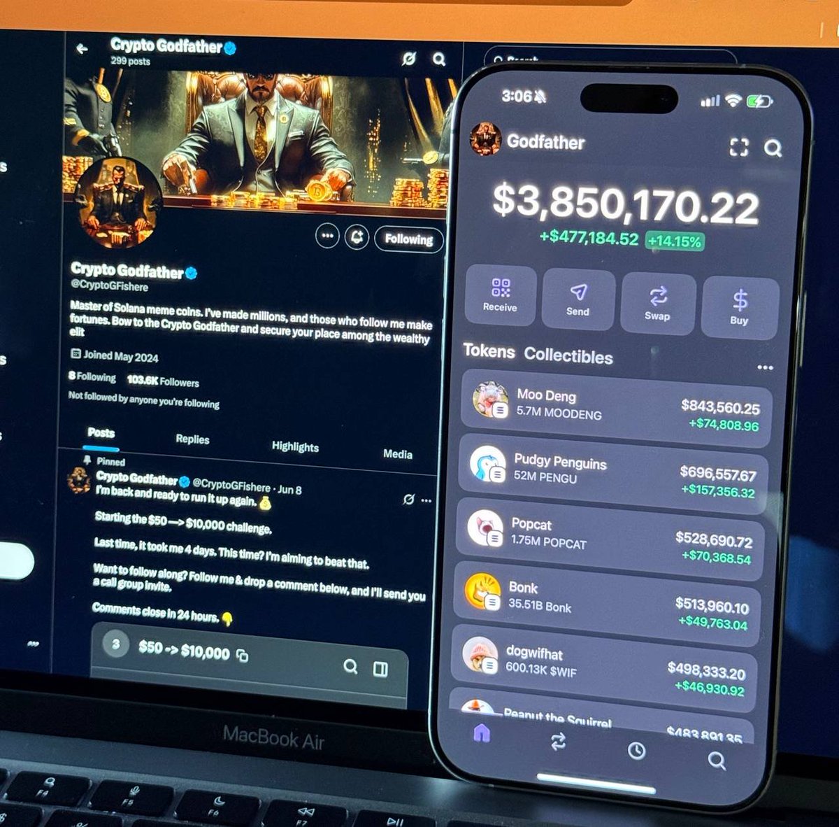 I'm airdropping $10,000 #Moodeng among the first 500 people who follow and retweet!

Drop your wallets + comment $SOL