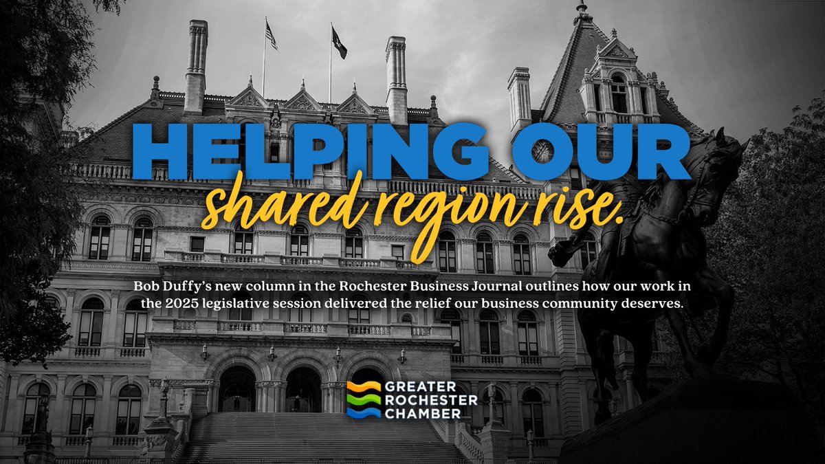 RochesterChambr's tweet image. In @BobDuffyROC&apos;s newest RBJ column, he outlines how this year&apos;s legislative session was one of the best in many years. Greater Rochester Chamber is proud to amplify our members&apos; voices to help build a #GreaterROC where all can thrive.

Read more:  rbj.net/2025/06/27/adv…