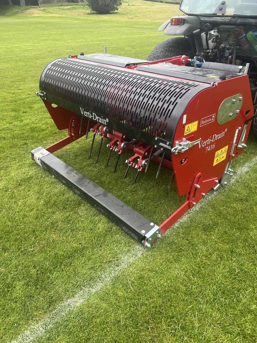 FergalInfo's tweet image. A 7416 Redexim Vertidrainer sold to a new customer commencing work on pitches