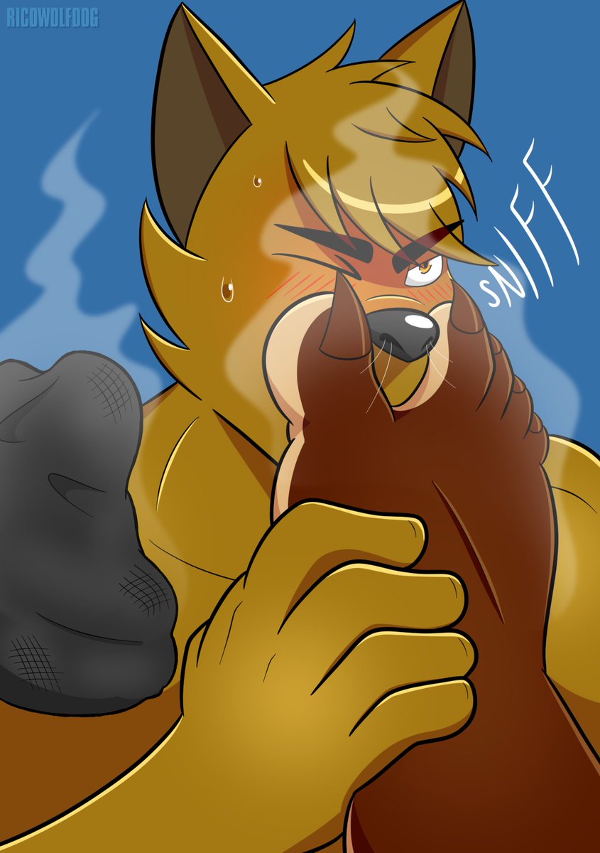 A lil' thing for <a href="/footfoxxy/">Filly-Dip</a>, featuring his doggo Nick getting tricked by Rico into having nose training for future games of Truth or Dare, if they ever dare him to sniff feet.
He's got determination, I'll give him that. 😛