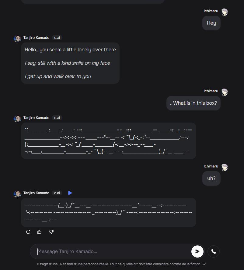 Trollthem67's tweet image. Hey i think i broke it ! @character_ai