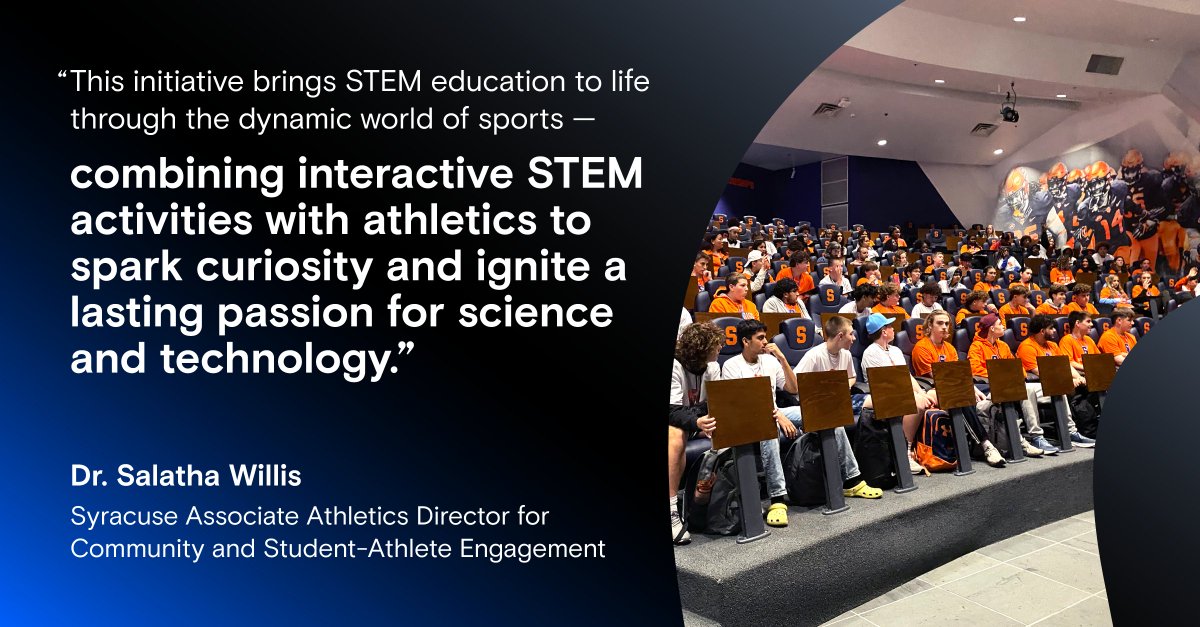 MicronTech's tweet image. We teamed up with @SyracuseU Athletics and @nationalgrid to bring the #STEM of Sports Academy to life this summer! With immersive, hands-on learning sessions, the program enables students to explore how STEM connects to the sports they love. 🏈🔬
Read the full story here:…