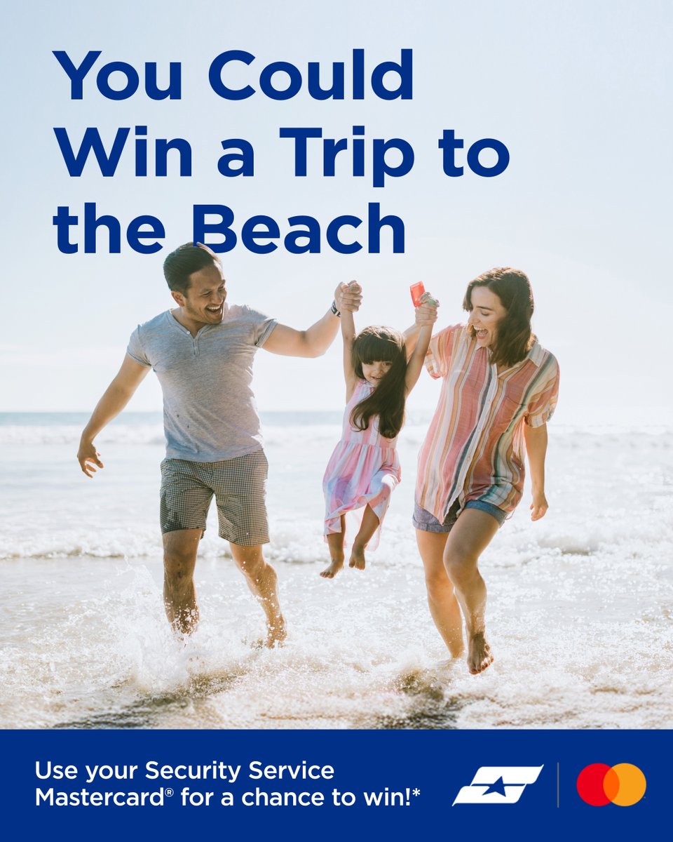 Turn a trip to the store into a trip to the beach! Use your Security Service Mastercard in store from now to Dec. 31 to earn entries for a chance to win a grand prize trip. Each purchase is an entry to win. No need to register. Rules: bit.ly/42YWWJU.