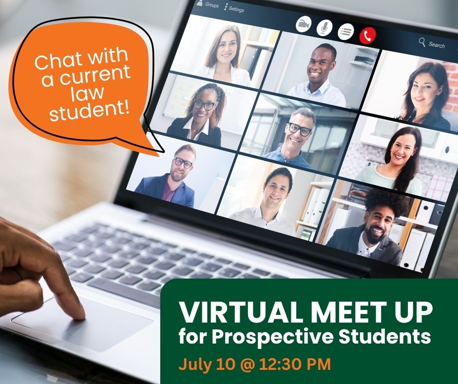 What's law school like? Ask our students! Join us for a virtual meetup on 7/10, at 12:30 PM EDT, where you can connect with a current Miami Law student to gain valuable insights into the student experience and campus culture. Register: ow.ly/BYwy50WiNt9