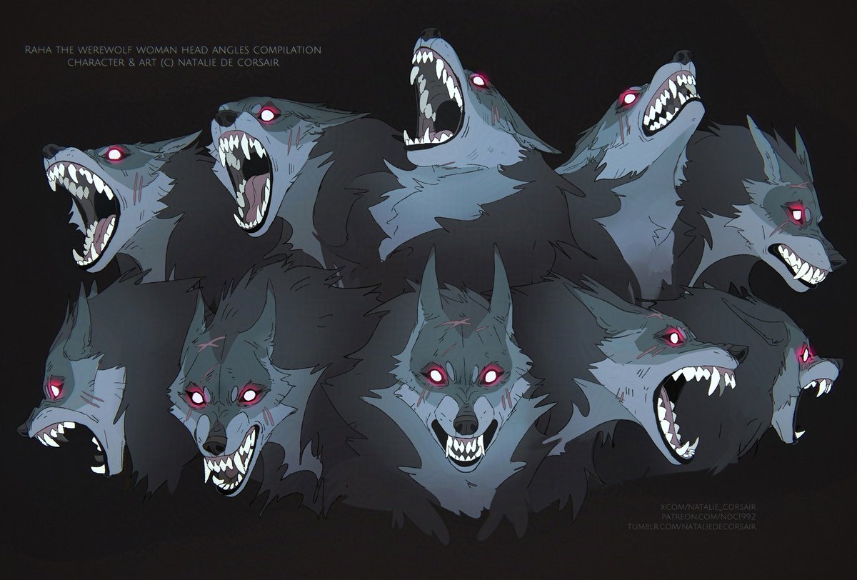 Werewolf woman heads for you
