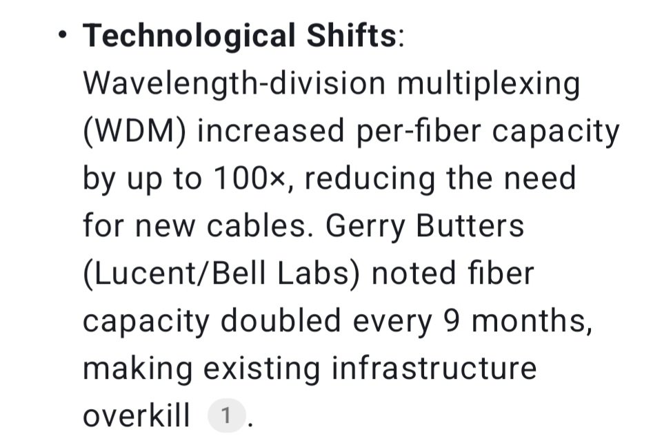 Untiroalaire's tweet image. Marathon's CCT focused on supply side:
2000-2002 dark fiber glut (95% unused) vs WDM et al.
2025-202? dark data (~70% of servers unused) vs DeepSeek et al.