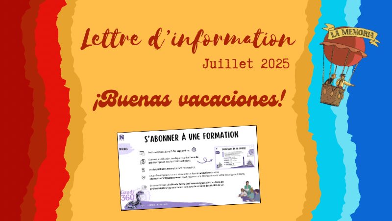 Espagnol Académie de Nice (@espagnolacnice) on Twitter photo 📣 La dernière newsletter de l’<a href="/EspagnolAcNice/">Espagnol Académie de Nice</a> est parue !
- les nouveaux programmes
- les dernières ressources du GND <a href="/groupe_ac/">Groupe Numérique Disciplinaire Espagnol Ac-Nice</a>
- des contenus #RV #3D
- l’offre de formation #EAFC_Nice
- l’annonce d’un projet immersif global #Gaudi360
👉 pedagogie.ac-nice.fr/espagnol/ 📣 La dernière newsletter de l’<a href="/EspagnolAcNice/">Espagnol Académie de Nice</a> est parue !
- les nouveaux programmes
- les dernières ressources du GND <a href="/groupe_ac/">Groupe Numérique Disciplinaire Espagnol Ac-Nice</a>
- des contenus #RV #3D
- l’offre de formation #EAFC_Nice
- l’annonce d’un projet immersif global #Gaudi360
👉 pedagogie.ac-nice.fr/espagnol/