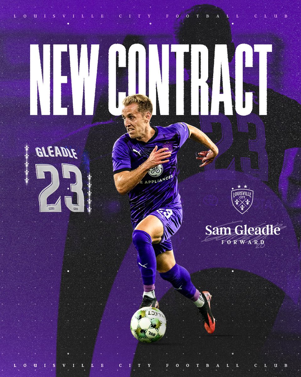 Louisville City FC (@loucityfc) on Twitter photo Signed. Sealed. Delivered. 📩
Forward <a href="/SamGleadle23/">Sam Gleadle</a> has inked a new contract through 2026 with an option for 2027!
✍️ tinyurl.com/42vrn5t6 Signed. Sealed. Delivered. 📩
Forward <a href="/SamGleadle23/">Sam Gleadle</a> has inked a new contract through 2026 with an option for 2027!
✍️ tinyurl.com/42vrn5t6