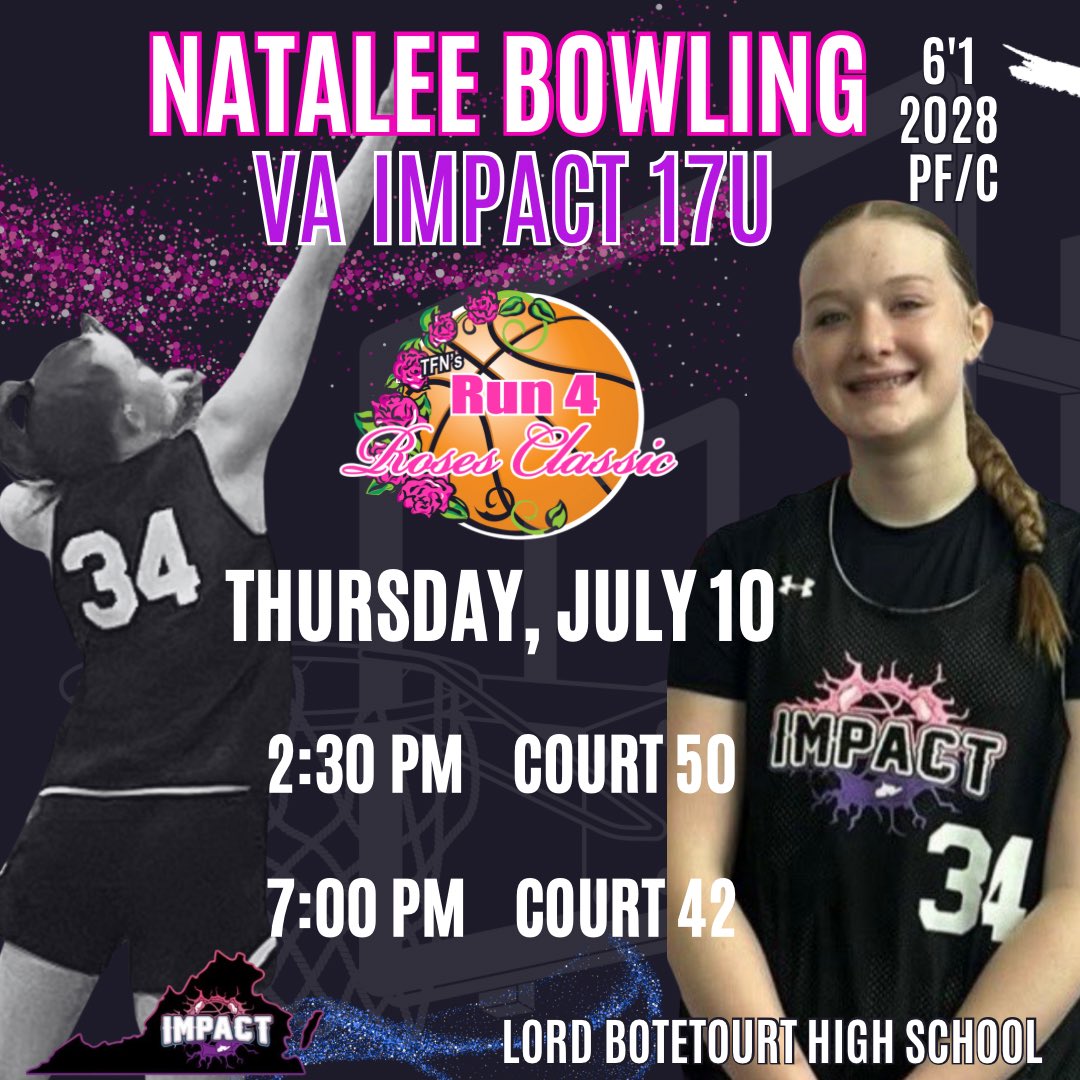 Schedule for day one of Roses- hope to see you all on the sidelines! <a href="/va_impact/">VA Impact</a> <a href="/LBHSGirlsBball/">Lord Botetourt HS GBB</a>