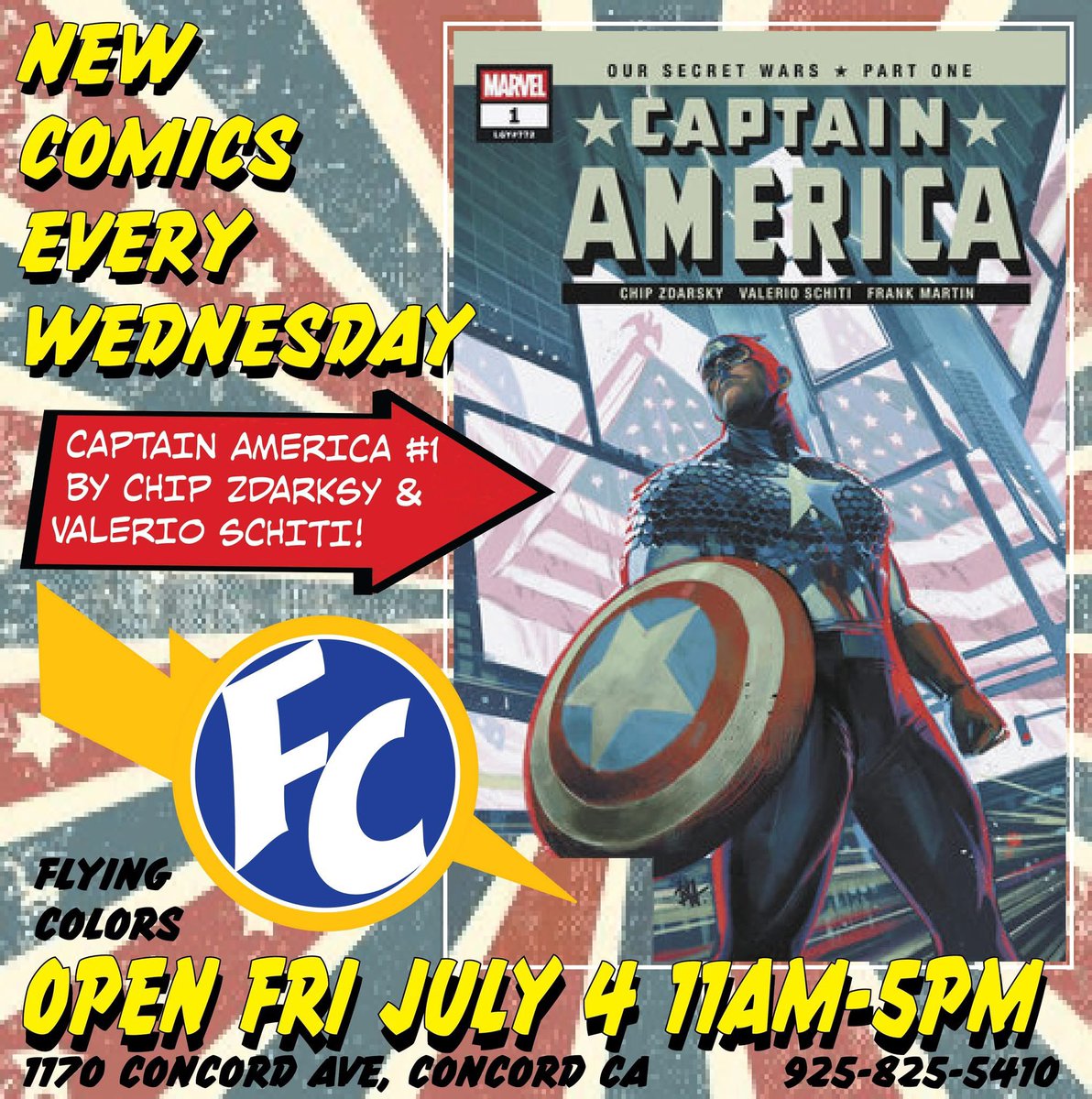 flycojoe's tweet image. Happy July, FlyCo Faithful! 
It&apos;s a great line-up of New Releases this week!

Flying Colors will be OPEN 11-5 on Independence Day Friday July 4th. 

We&apos;d love to see you this week!

Reminder: Every week, we post our New Releases list here: 
flyingcolorscomics.blogspot.com/2014/06/new-th…