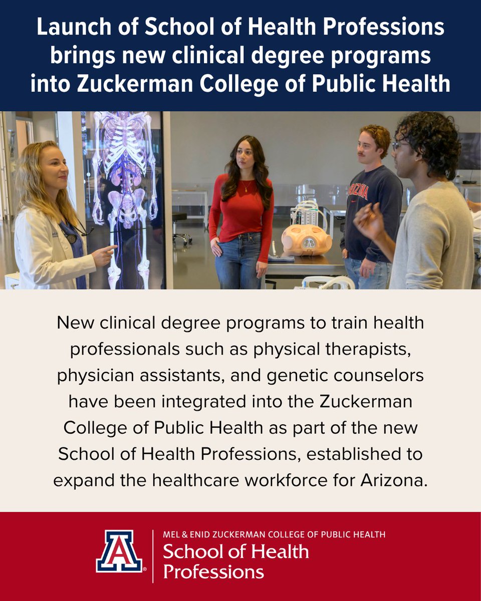 Welcome to all our new colleagues in the School of Health Professions! 

We are excited to collaborate with all the faculty and staff who have joined our College of Public Health as part of the new School of Health Professions in the college.

Learn more: bit.ly/4kjQTGz