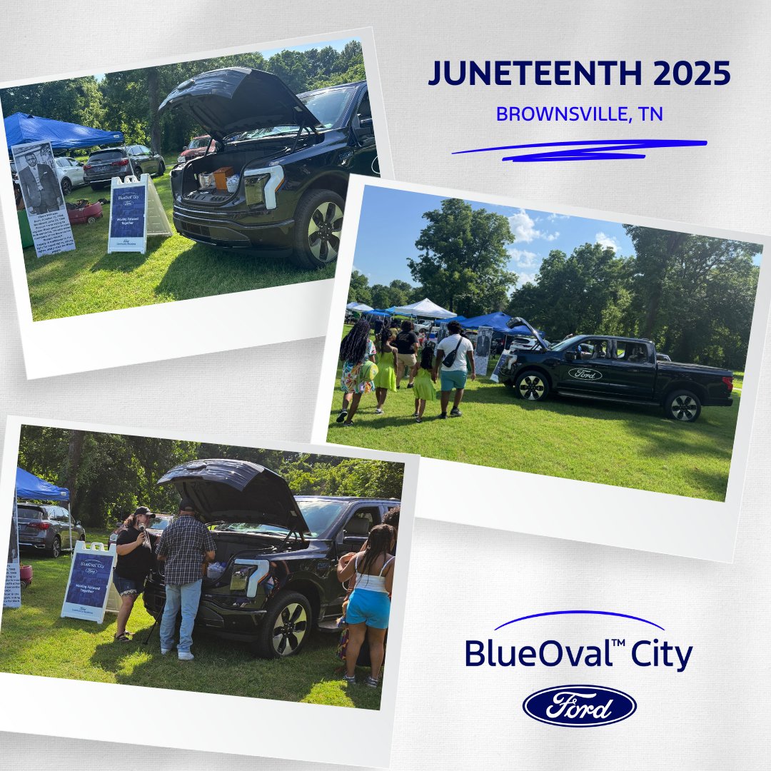 We were honored to be part of this year's Juneteenth Celebration in Brownsville, hosted by the Haywood County, TN, Branch of the NAACP.

#BlueOvalCity #FordatBlueOvalCity #Juneteenth #MovingForwardTogether