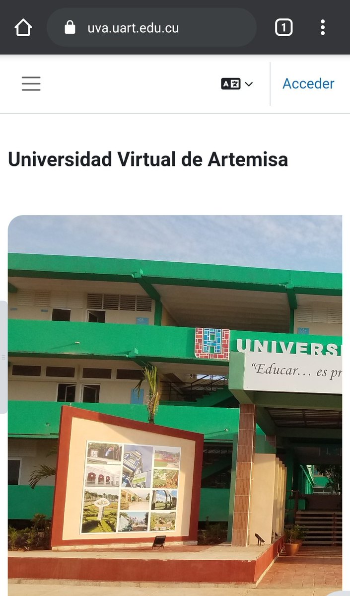 Desde hoy, gracias a la ubicación de los servidores de la <a href="/UnivArtemisa/">Universidad de Artemisa "Julio Díaz González"</a> en los predios de <a href="/ETECSA_Cuba/">ETECSA</a> #Artemisa, se encuentra disponible la #UniversidadVirtual el 100% del tiempo.
#EtecsaConCuba
#UnidosXCuba
#ArtemisaJuntosSomosMás
uva.uart.edu.cu