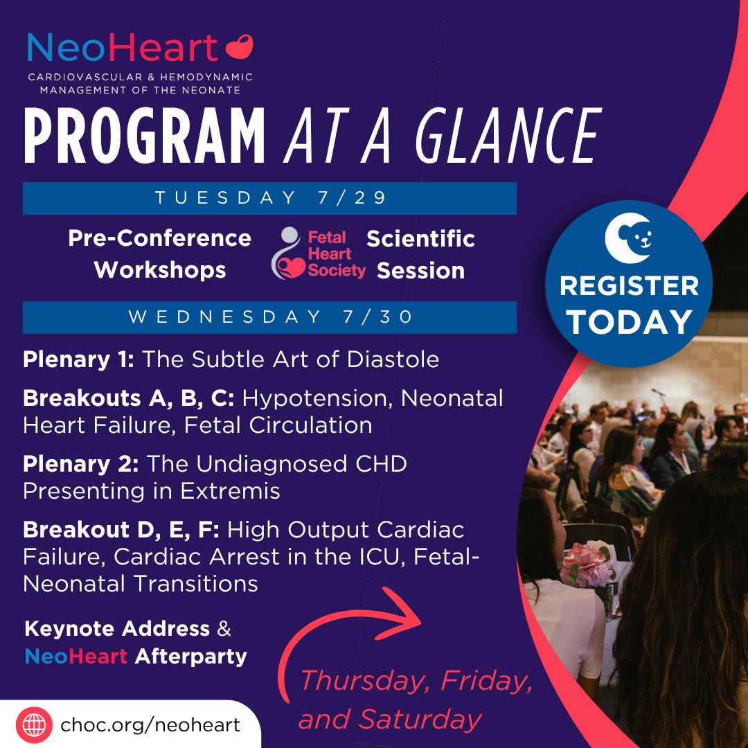 We're just one month away from THE event of the summer! We want to see you at @NeoHeart2025 in San Diego. Register now! choc.org/neoheart 🔆⛱