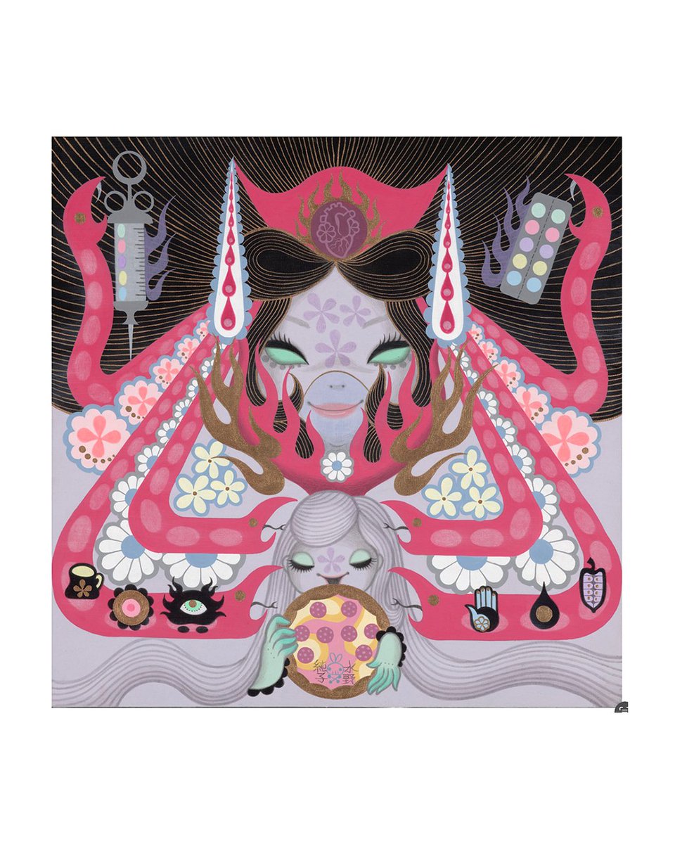 🌴Lost in Paradise?  Check out the works of Katsuya Terada, Rockin' Jelly Bean &amp;  Junko Mizuno at Nucleus

🦜This is the last week to view the pieces in person More info: gallerynucleus.com/events/1078

#gallerynucleus #katsuyaterada #rockinjellybean #junkomizuno #寺田克也 #Rakugakingu