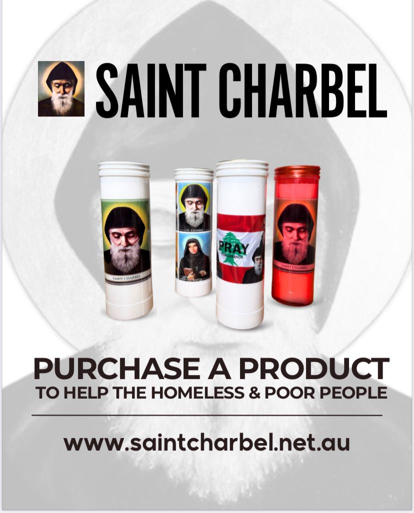 Saint__Charbel's tweet image. HELP THE HOMELESS AND POOR PEOPLE.
Saint Charbel’s International has launched a “Purchase a Product” appeal to help the homeless and poor people.
Purchase a product on the Saint Charbel’s website by viewing the link below:
saintcharbel.net.au/shop/