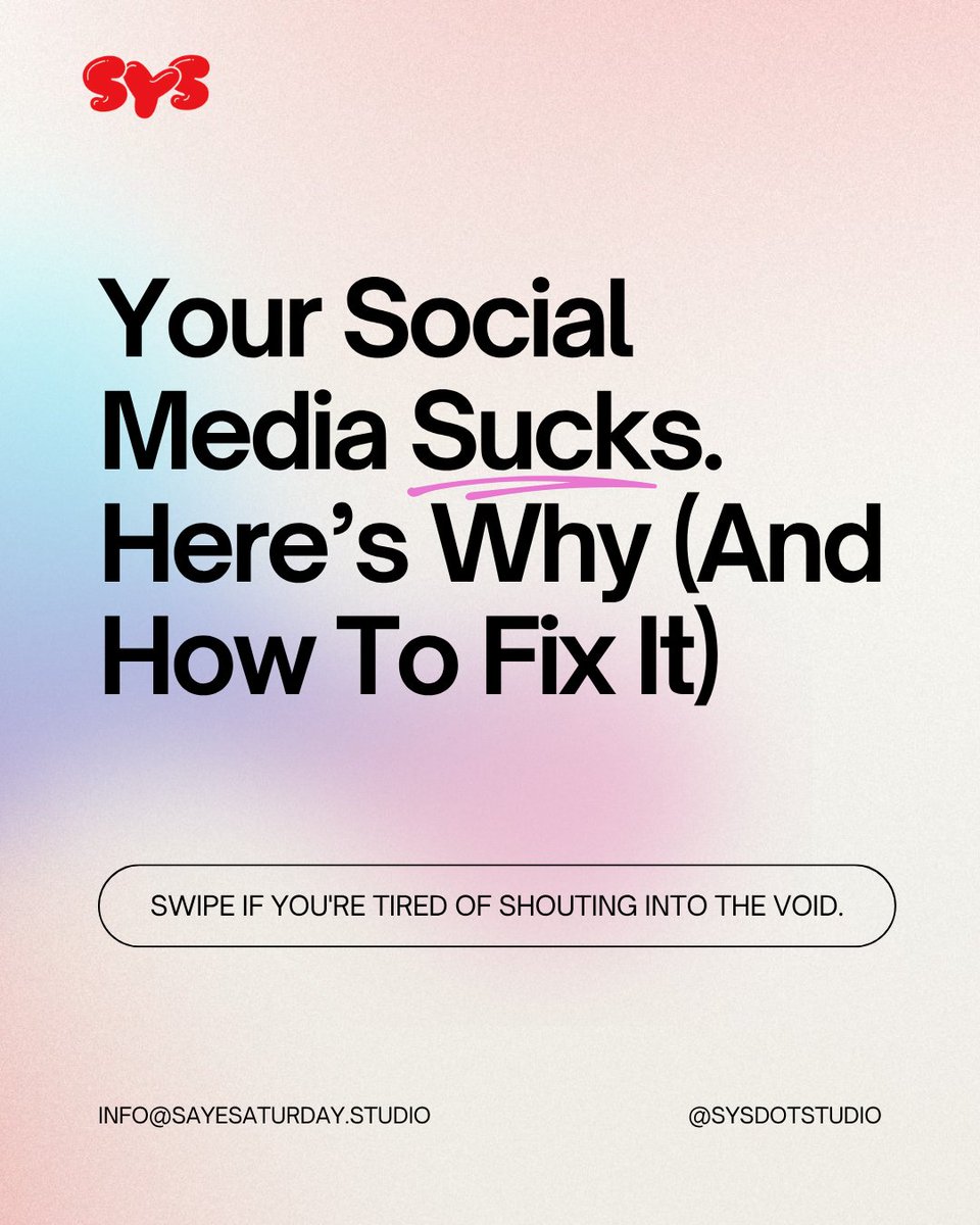 sysdotstudio's tweet image. Posting daily ≠ growth.

If your content doesn’t make people pause, it’s just noise.

We broke down why most social strategies flop—and how to stand out with clarity, edge &amp;amp; intent. shorturl.at/nsI0R
📎 
#ContentStrategy #SocialMediaTips #BrandBuilding #ai

📎