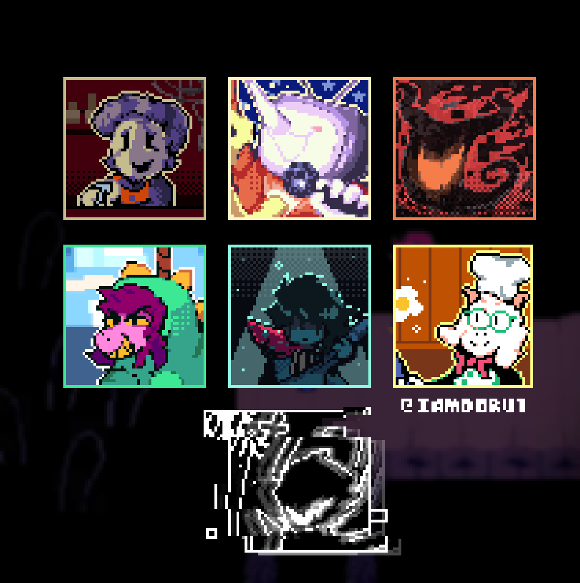IamDoru1's tweet image. Made some portraits for the Chapter 3 cast, I might do more if you guys like em idk
#deltarune #deltarunechapter3 #deltarunetenna #ralsei #roaringknight #deltarunespoilers #deltarunefanart #pixelart