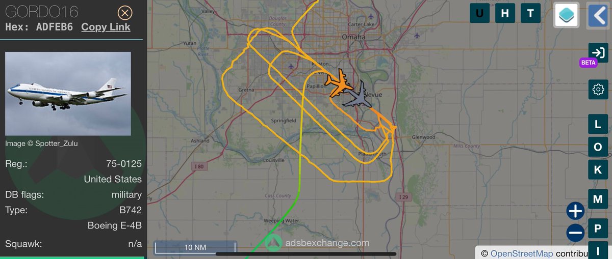 MidwestPlanes's tweet photo. My favorite thing about where I live is seeing these amazing planes fly and make loops over my house. 

E4B GORDO16 and RC135 COBRA28 have been busy today. https://t.co/7SqgB2paG0