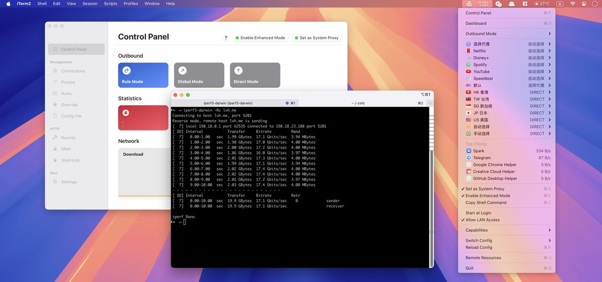 💡 关于 Stash 在 macOS 下的性能表现

最近我们收到部分用户对 Stash 在某些性能测试下的表现有疑问。经了解后发现该测试使用的是 Stash for iOS 的版本，由于该版本并未对 macOS 进行优化，使用的是兼容模式运行。且我们出于在 iOS 上更稳定的使用体验考虑，限制了 Stash 在 Network Extension