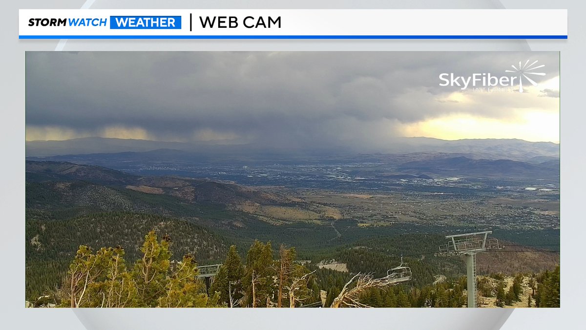 Nice shot from Mt. Rose looking north northeast into the Reno area as thunderstorms continue to climb into the north valleys.
A view from on high...