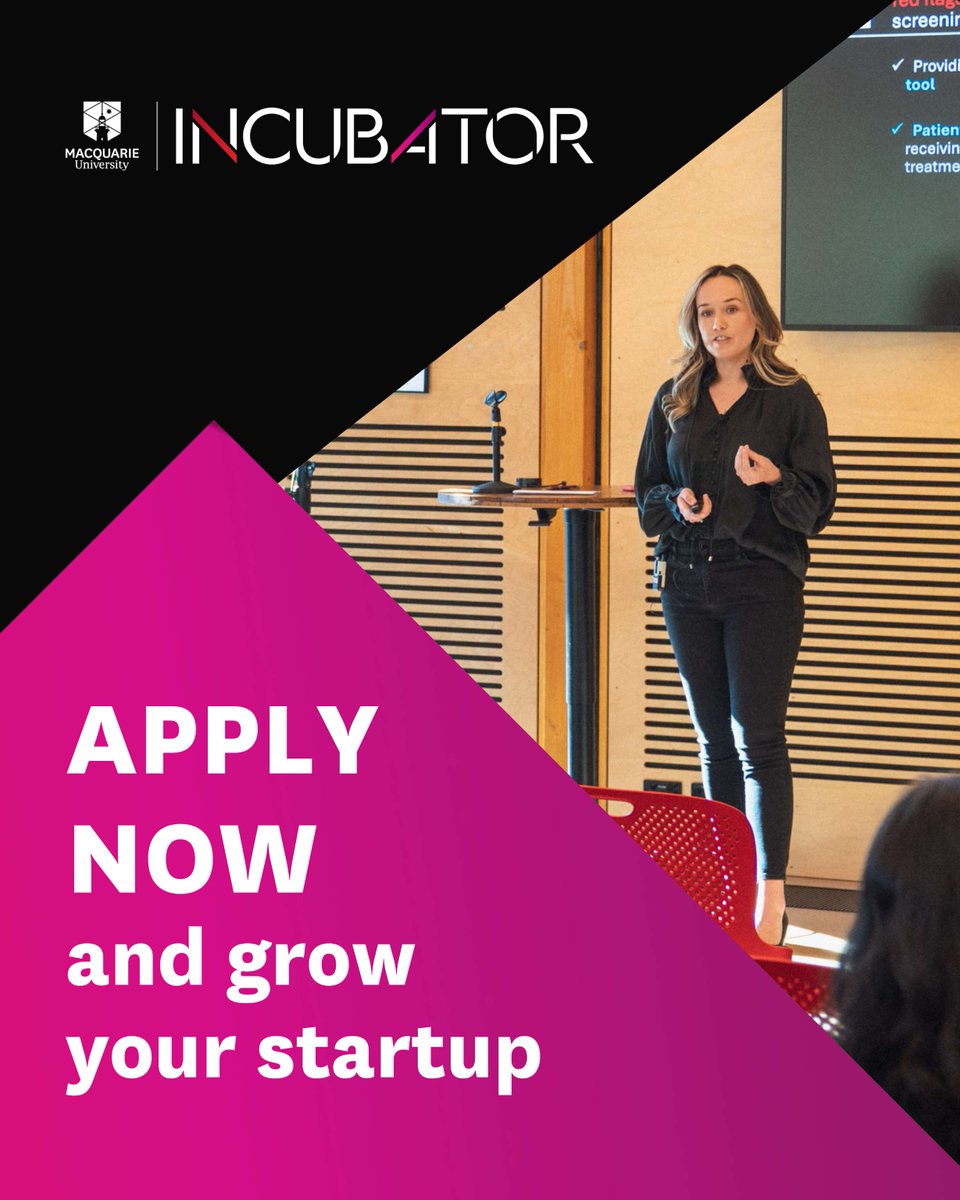 🚀 Applications open for Semester 2! 

Got a startup idea? Join the Macquarie University Incubator for support and resources. ✨ 

🔗 Apply now: page.mq.edu.au/MQIncubator.ht… 

#Startups #Innovation