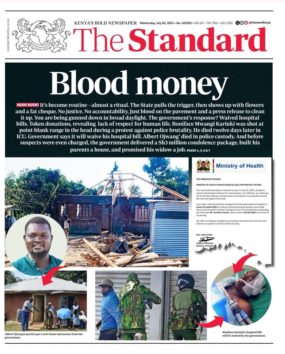 They pull the trigger then show up with flowers and a fat cheque

#77NiNumbers #KELondonFocus
Space X Keir Starmer The DCI Juventus Happy New Month Al Hilal Chelsea Madueke Trent Real Madrid Gachagua Kepa Islamic Supreme Court Ederson Kamakis FEMA Alaska Chuck Spare Dawn USAID