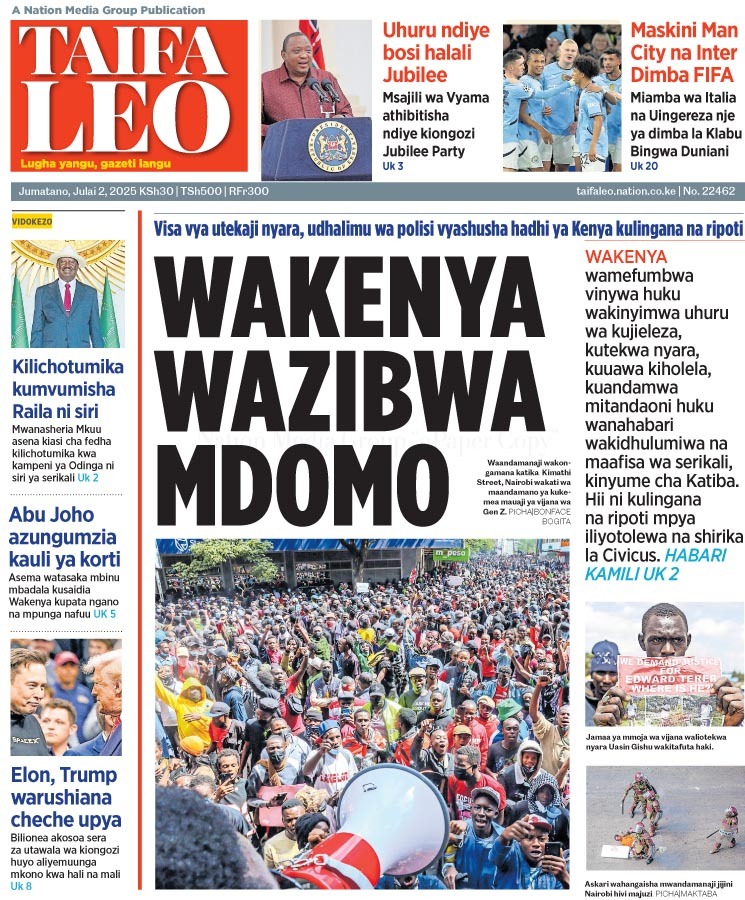Kulingana na ripoti ya Shirika la CIVICUS...

#77NiNumbers #KELondonFocus
Space X Keir Starmer The DCI Juventus Happy New Month Al Hilal Chelsea Madueke Trent Real Madrid Gachagua Kepa Islamic Supreme Court Ederson Kamakis FEMA Alaska Chuck Spare Dawn The American USAID Senator