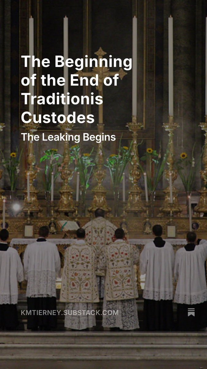 CatholicSmark's tweet image. What do we make of @dianemontagna and her bombshell report about Traditionis custodes? I offer my thoughts, and throw away the word limits, we're going deep today.
kmtierney.substack.com/p/the-beginnin…