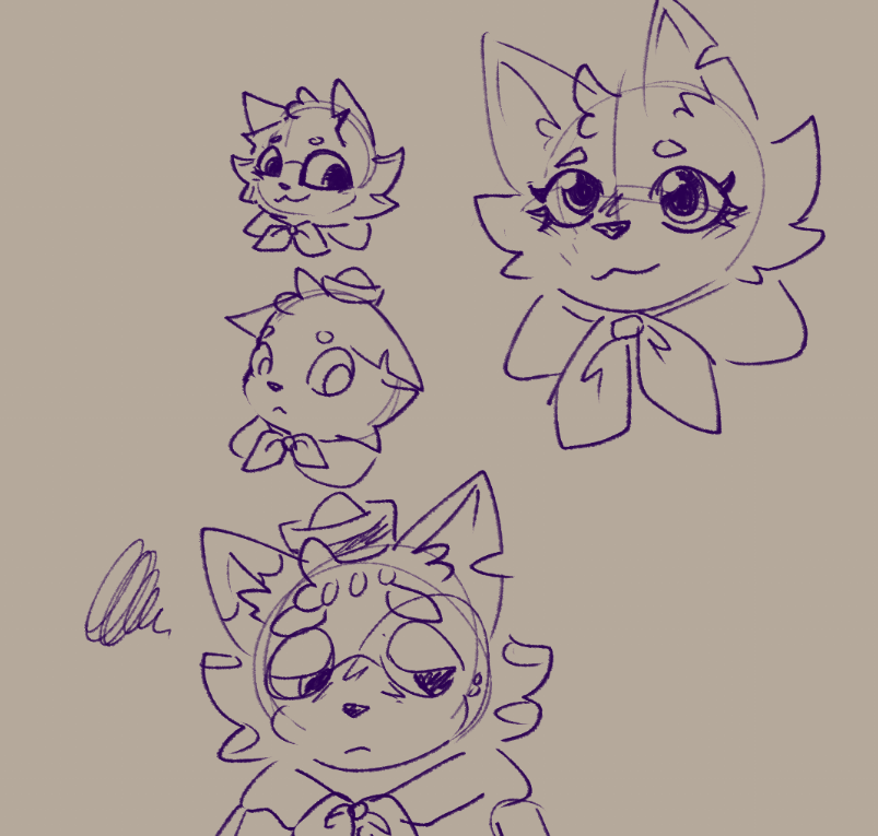 Snowy_Canvas's tweet photo. some bonus sketches i did tryna figure out how to draw catty LOL https://t.co/paqEgOE0T1