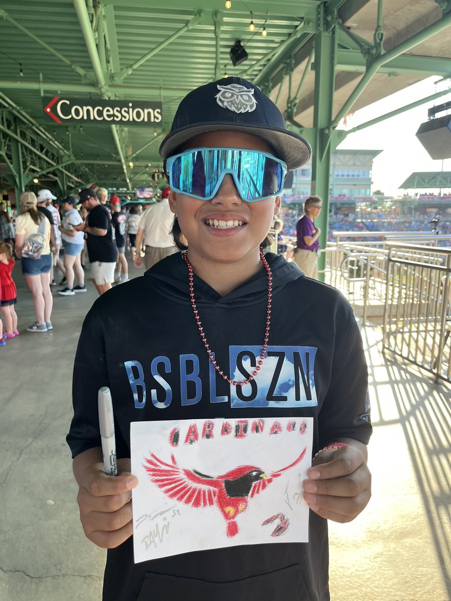 Jake Schornick (@jake1725) on Twitter photo My son brought his own artwork to the <a href="/Sgf_Cardinals/">Springfield Cardinals</a> game and asked some players to sign it My son brought his own artwork to the <a href="/Sgf_Cardinals/">Springfield Cardinals</a> game and asked some players to sign it