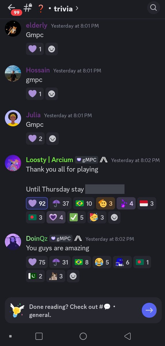 Arcium trivia hosted by Loosty! was 🔥 and super educative.

Don't miss the next one this Thursday.

Gmpc💜☂️