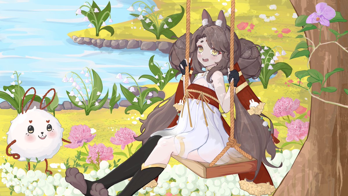 I did the artwork for <a href="/ohkerfuffle/">Kerfuffle</a>'s starting soon screen! 

Congrats on the debut again, Fuffle! I'm so excited for you :D

#ohhartt