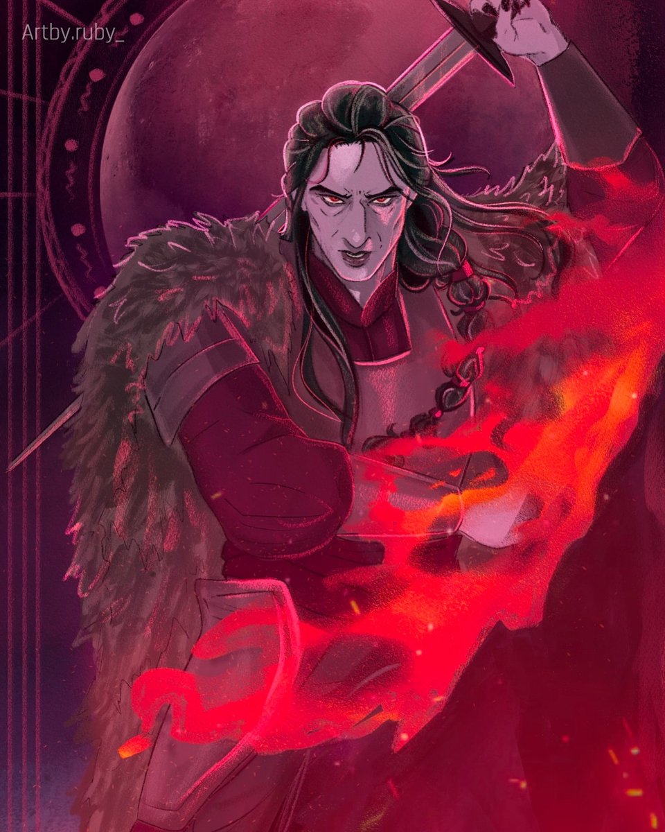 artbyruby__'s tweet image. a warrior forged in fire and vengeance. ⚔️💀
finally completed! Dm me if you want something new or personalized❤️
#dndart ##CharacterDesign #DigitalIllustration #BloodAndSteel #SwordArt #RedSmoke