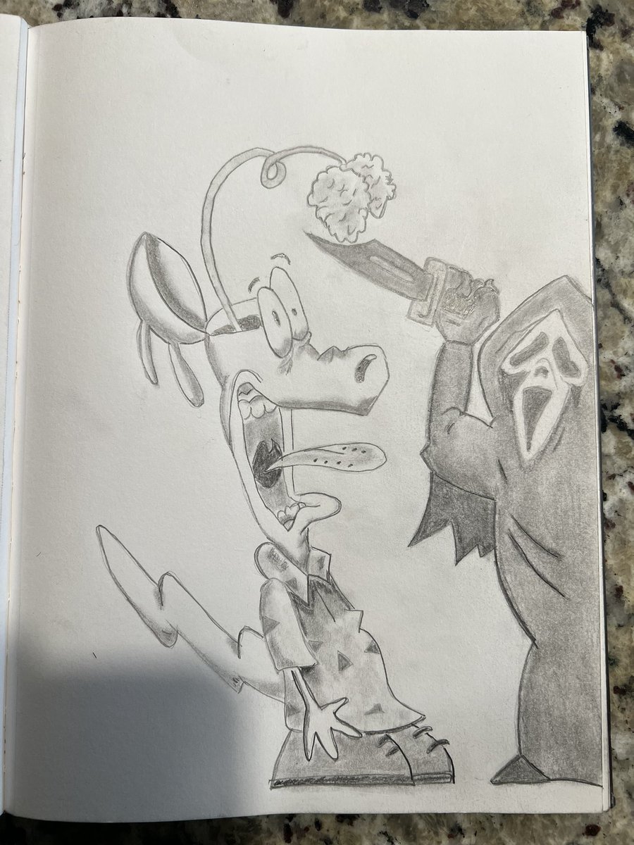Rocko scream freestyle draw ✍️ just working on my pencil art #pencil  #artwork