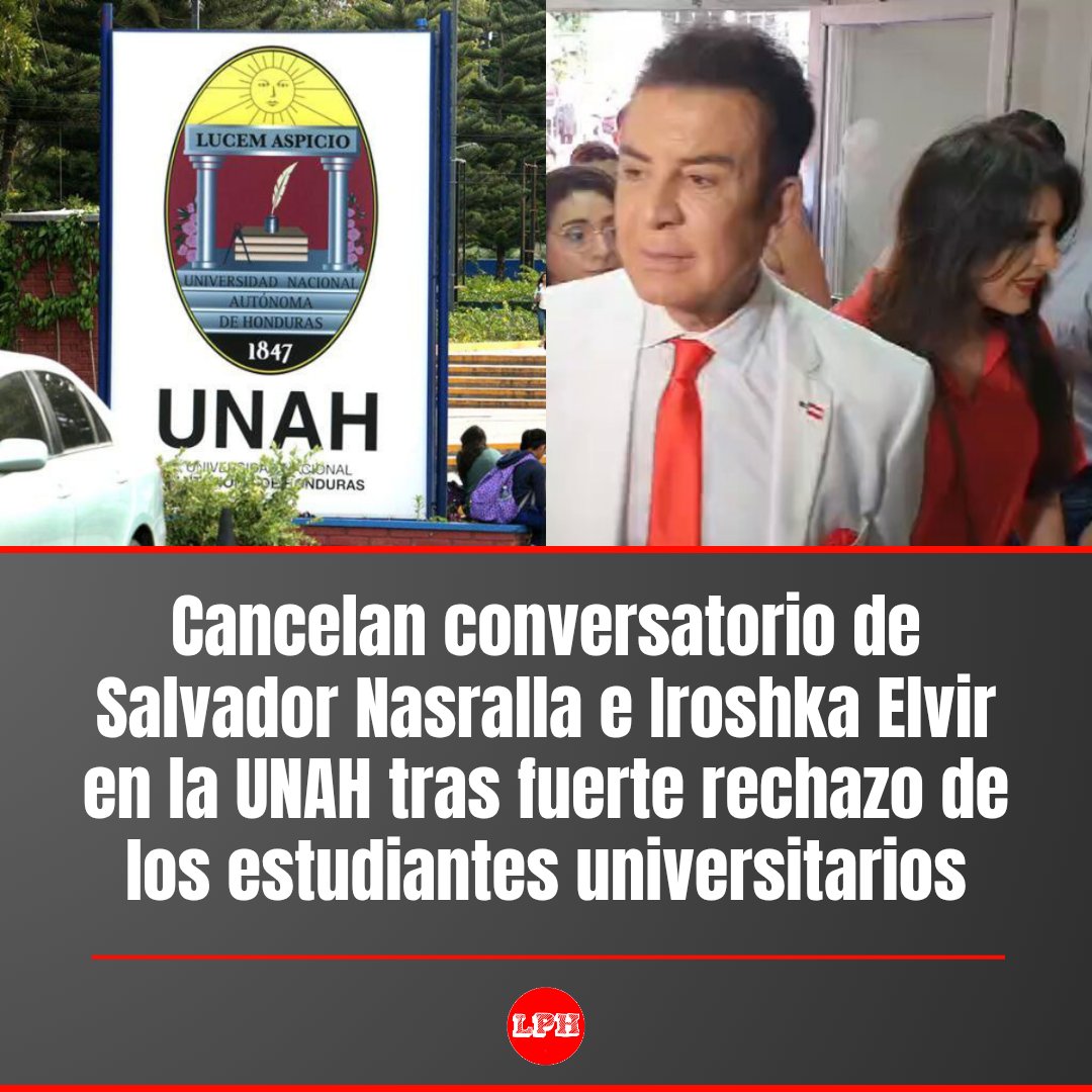 🚨LO ÚLTIMO: ¡Estudiantes universitarios rechazan a Nasralla e Iroshka! lapautahonduras.site/cancelan-conve…