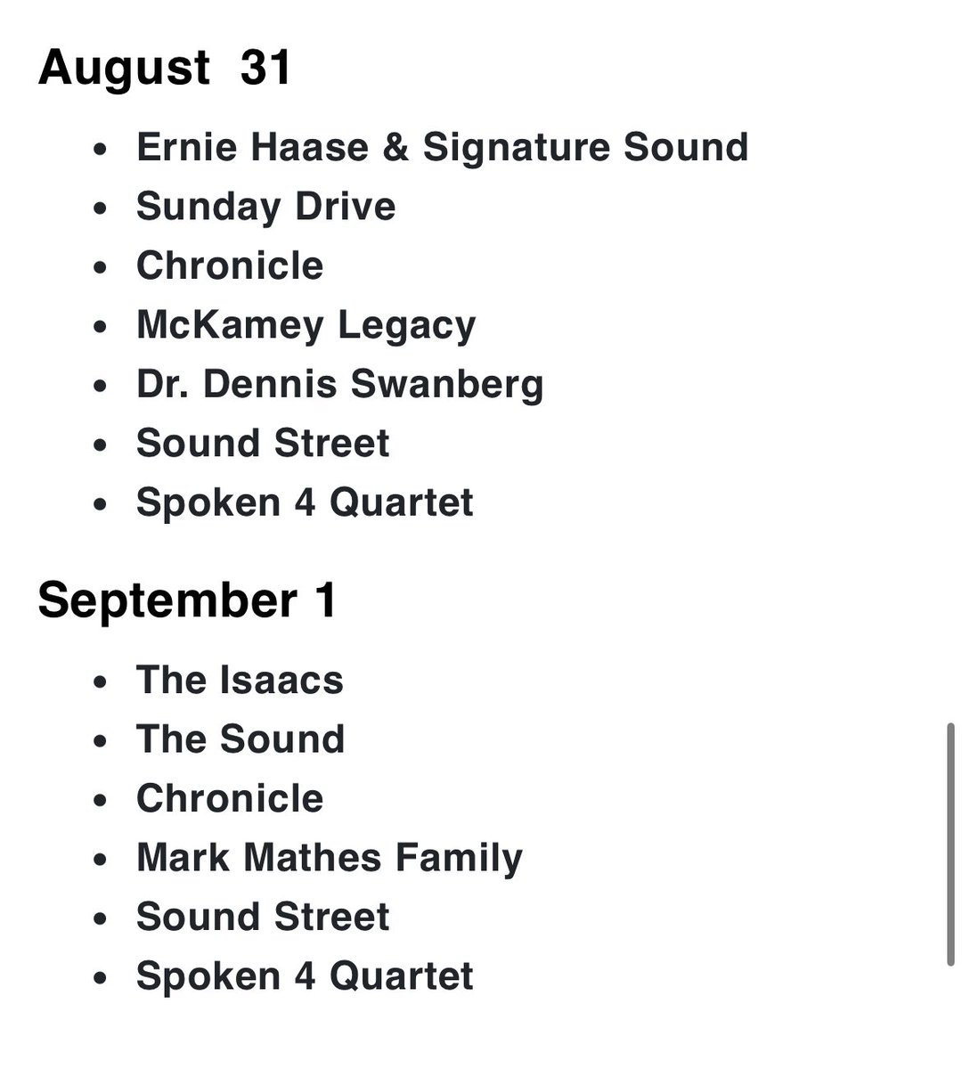 ChronicleGospel's tweet image. Chronicle will be at the Silver Dollar City’s Southern Gospel Picnic 
🎶Dockside Theatre🎶
📆8/31/25 &amp;amp; 9/1/25
⏱️10:45, 12:30, 2:15, 3:15

silverdollarcity.com/theme-park/fes… 

#gospel #southerngospelmusic #gospelmusic #saxophone #saxophonist #SAX #saxophoneplayer #saxophonelife #JesusChrist