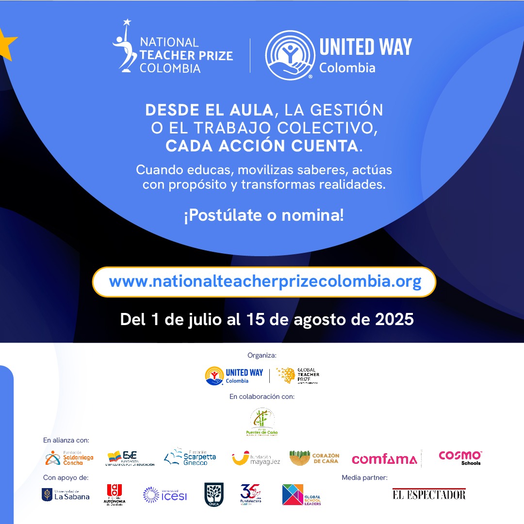 📚 Cuando una historia educativa se reconoce, todo un país avanza.

Postúlate o comparte con esa persona que inspira desde el aula.

👉 nationalteacherprizecolombia.org
#NationalTeacherPrizeColombia #NTP2025