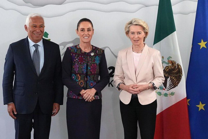 🇲🇽🤝🇪🇺 ¿Sabías que el 1 de Julio se conmemoran los 25 años de la entrada en vigor del Acuerdo Global México-Unión Europea?
Este Acuerdo ha sido clave para fortalecer esa relación.

🧵Te contamos en este hilo por qué es tan importante.