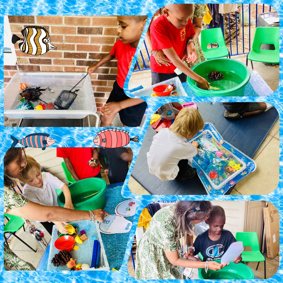 olseacademy's tweet image. Today in Group 1’s EP session; we explored materials in water! We investigated floating and sinking by dropping items into a large bucket 🌊. We used spray bottles and fans to move floating balloons—lots of curiosity &amp;amp; excitement in action! 🧪🎈#ScienceExploration #SENDprovision