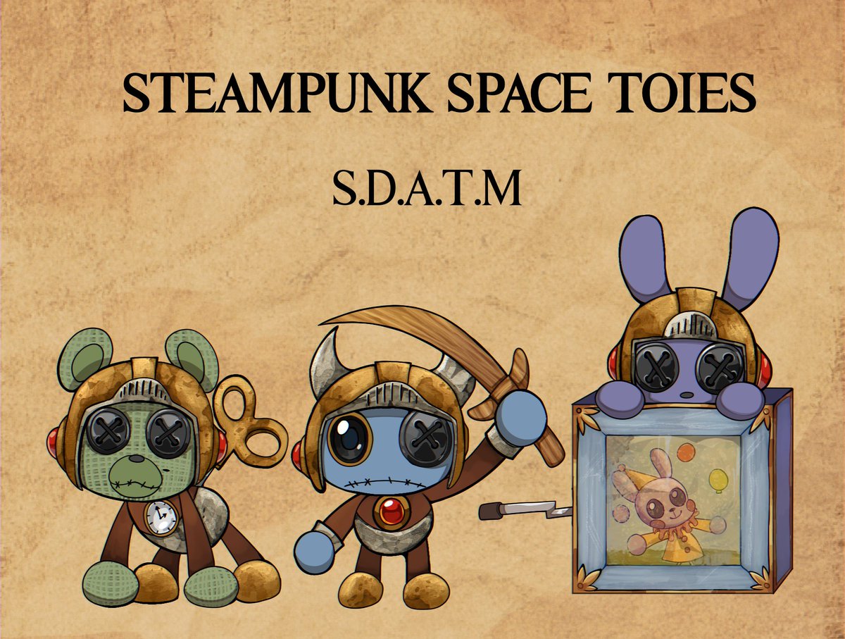 MiniPetey_kitty's tweet image. Me dió flojera de hacer a los demás pero se entiende la idea x'D(?)
Más diseños de mi AU dogman steampunk, ahora le tocó a los space cuties 💖✨ y si, está mal escrito a propósito xd
#dogman #dogmanAU #DogmansteampunkAU #Steampunk